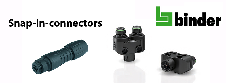 Snap-in-connectors of Binder series 620 and 720