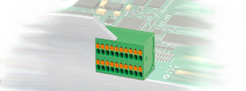 New Double - row PCB terminal block with high connection density from Phoenix Contact
