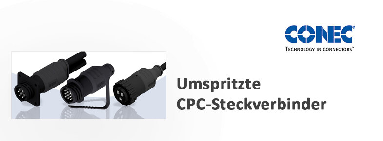 CONEC: Umspritzte CPC-Steckverbinder