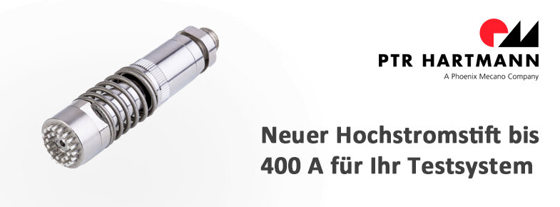 Neuer Hochstromstift bis 400 A für Ihr Testsystem