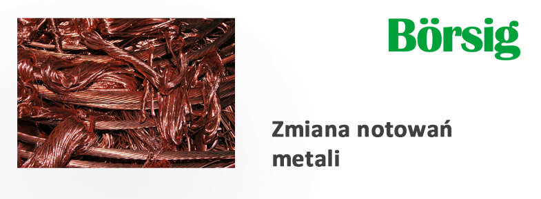 Zmiana notowań metali - Koniec z notą miedzianą DEL