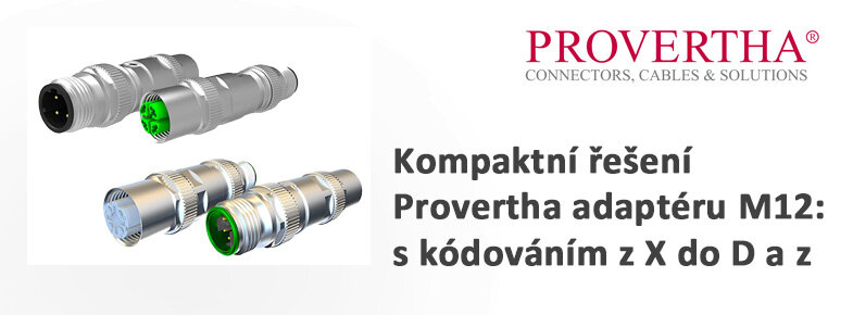 Provertha adaptér M12 s kódováním z X do D a z D do X