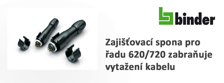 Zajišťovací klip Binder série 620/720