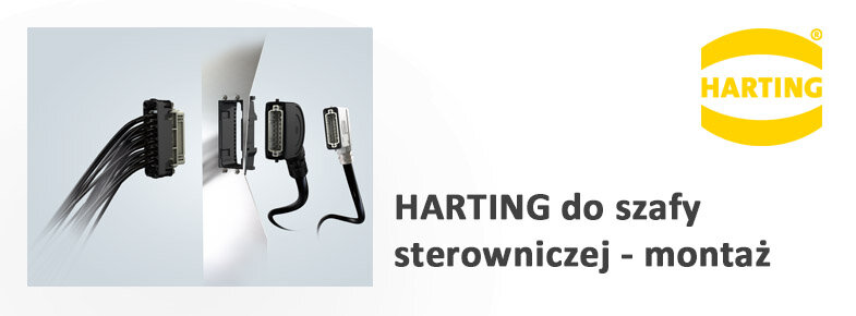 HARTING do szafy sterowniczej - montaż tylny