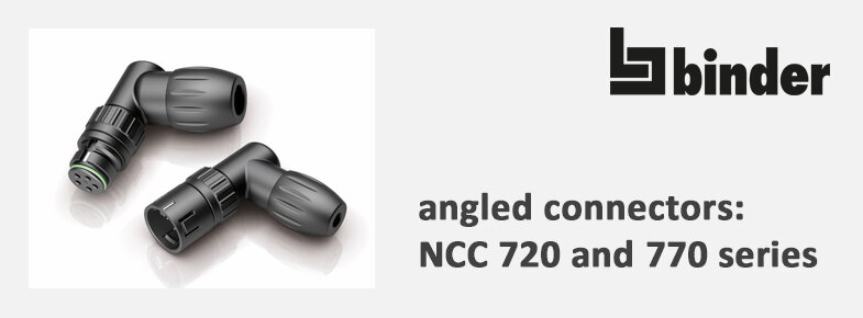 Angled Conectors: binder Series NCC 720 and 770