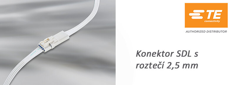 Kompaktní signální konektor TE Connectivity: konektor SDL s roztečí 2,5 mm