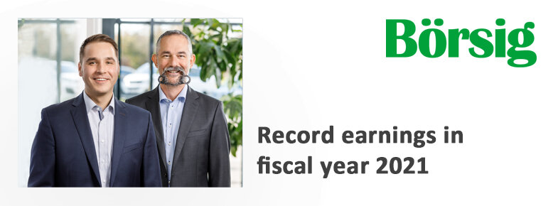 Record earnings in fiscal year 2021