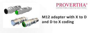 Provertha M12 adapter with X to D and D to X coding