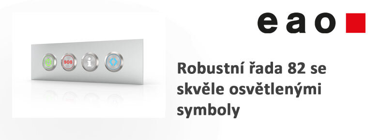 Podsvícené symboly tlačítek řady 82