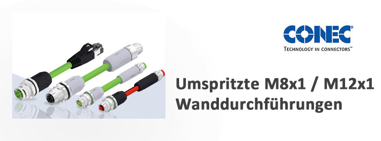 M8x1 / M12x1 Wanddurchführungen