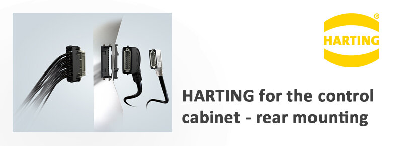 HARTING for the control cabinet - rear mounting