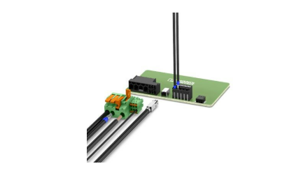 Leistungs- und Signalanschluss auf der Leiterplatte 